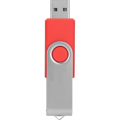 Roter, drehbarer USB-Stick mit 1 GB Speicherkapazität für PC und Tablet (1/5)