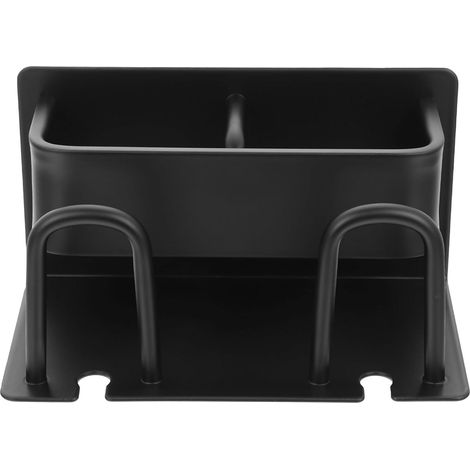 Black Aluminum Metal Wall Mounted Toothbrush and Rinse Cup