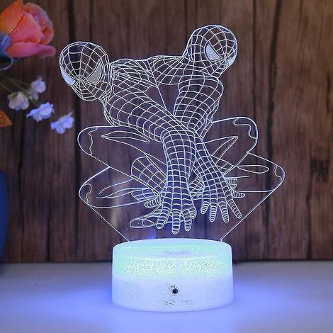 Veilleuse LED 3D Spider-Man colorée pour chambre d'enfant (1/3)
