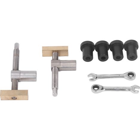 19 mm Tischklemme aus Edelstahl und Messing für Werkbänke, schwarzer Schnellanschlagblock, Arbeitsplattenbefestigung, Zubehör für die Massivholzbearbeitung. (1/5)