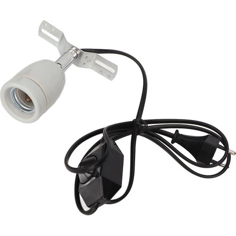 Support de lampe chauffante en céramique pour reptiles E27 400W, culot rotatif avec interrupteur. (1/5)