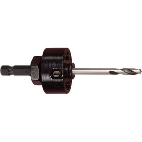 Starrett A17-38E - Supporto con punta a centrare extra lunga in HSS, per seghe a tazza da 32 a 159 mm