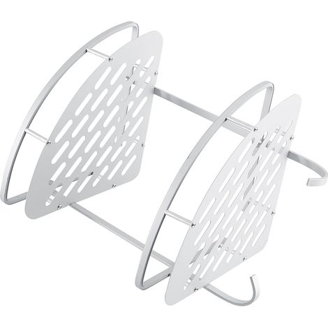 Duschablage aus Aluminium mit zwei Ebenen, Eckregal für Badezimmer, Handtuchhalter (1/5)