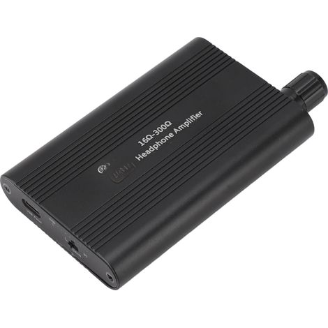 Irovami Amplificateur de casque portable avec sélecteur de gain à 2 niveaux, qualité sonore supérieure, impédance de 16 à 300 ohms, entrée et sortie AUX 3,5 mm. (1/5)