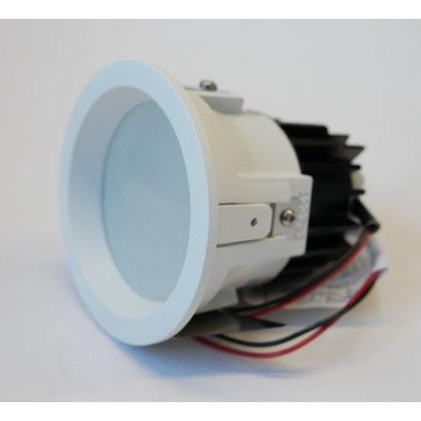 Plafonnier encastre gris fixe rond Ø 85x86mm LED 7.1-10W 3000K 682lm 33° alim 350-500mA (non incl) IP44 Diro GT Delta Light (1/2)