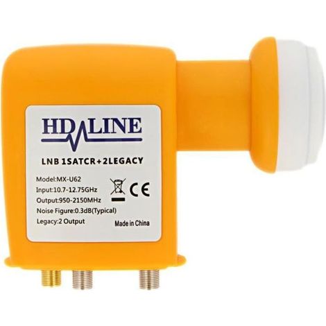 LNB SCR avec 2 Ports traditionnels Legacy pour 6 décodeurs satellites 0.3dB Waterproof (1/4)