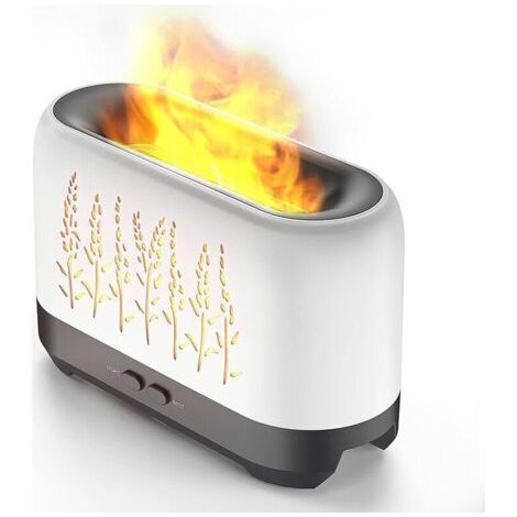 Humidificateur à Ultrasons 200 ML avec Effet Flamme Diffuseur d'Arômes pour Huiles Essentielles et Aromathérapie avec Lumière LED Chaude et Télécommande. Grande Capacité d'Humidification (1/5)