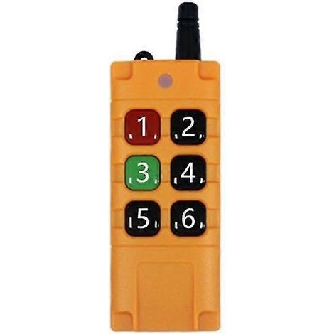 Télécommande industrielle sans fil haute puissance, étanche et résistante aux chutes, puce EV1527, portée de 2000 m, 433 MHz, 6 boutons (1/5)