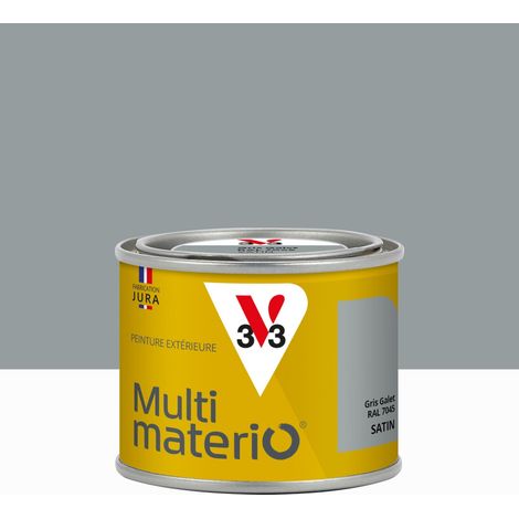 Peinture extérieure bois, fer, plastique V33 gris galet satiné 0.125l