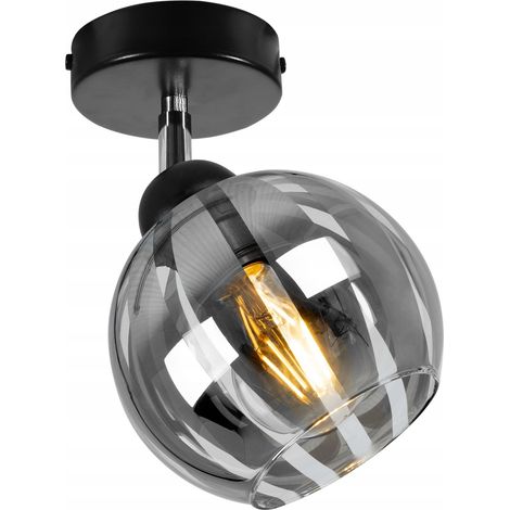 ELEGANTE LAMPADA DA SOFFITTO CROMATA, PARALUME A SFERA, LED (1/5)