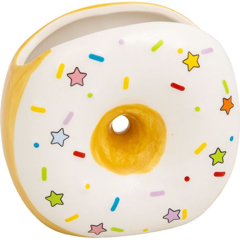 Porta lápices donut de cerámica blanco 11x6,5x11 (1/5)