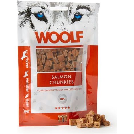 Woolf Snack Bocconcini Morbidi Salmone e Piselli 100gr