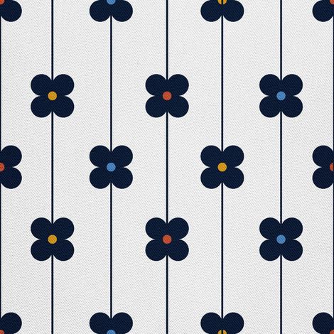 Telas decorativas para exteriores estilo oxford con estampado floral en líneas (1/5)