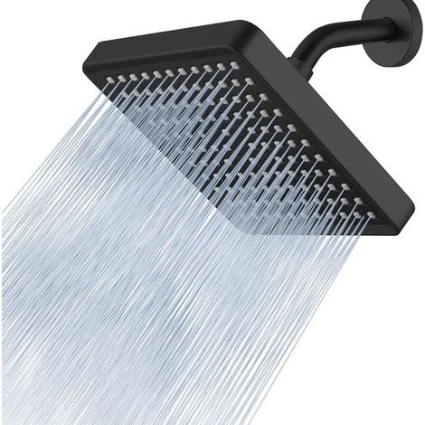 Hochdruck-Regenduschkopf Luxuriöses modernes Design Verstellbarer austauschbarer Duschkopf 15 2 cm 6 Zoll quadratische Hochdruckdusche matt 15,2 cm (1/5)