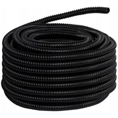 Gaine ondulée - Noire - 28/23 mm - Flexible - Gaine de protection pour câbles - 1 m (1/5)