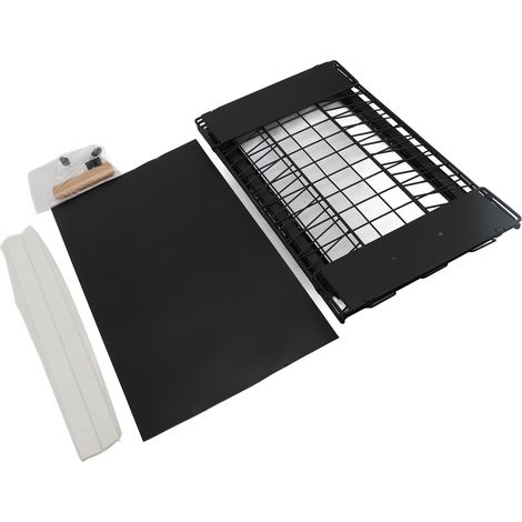 Organisateur tiroir coulissant pliable fer – Panier rangement sous évier salle bain cuisine 40x24x10cm noir (1/2)