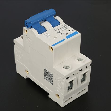 DZ47-63 2-poliger Mini-Leistungsschalter, Trennschalter, 400 V AC (6 A) (1/5)