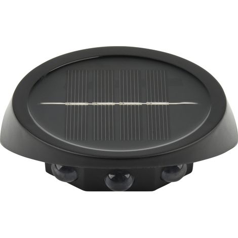 Solarbetriebene LED-Außenzaunleuchten, 3 LED-Zaunleuchten (Gartendekoration), energiesparende Wandleuchte, weißes Licht