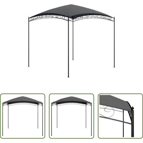 Abri de jardin - Belvédère 3x3x2,65 m Anthracite 180 g/m² (1/5)