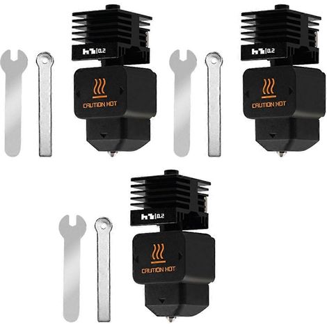 3 juegos para kit de boquillas H2D de acero endurecido de diseño de intercambio rápido para impresoras 3D, accesorios de 0,2 mm. (1/5)