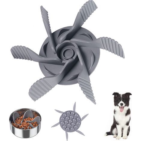 Ciotola per cani a lenta erogazione, con inserto anti-ingozzamento, favorisce un'alimentazione sana e una digestione lenta, fissata con 19 piccole ventose. (1/5)