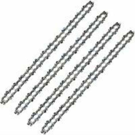 pair 52 Treibglieder-Kettensägekette, 3/8 LP-Teilung, 050 Gauge (1,3 mm), geringer Rückschlag, 4er-Pack 52 Treibglieder-Kettensägeketten für 14 Zoll (35 cm) Führungsschiene