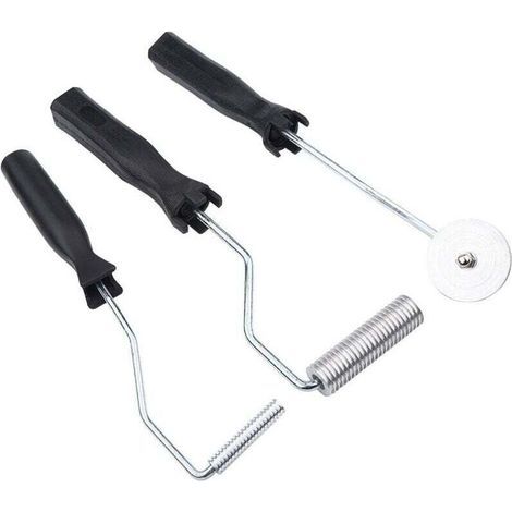 Trywise 3pz Rullo Sbullatore, Strumento a Paletta per Bolle, Lega di Alluminio e Fibra di Vetro, Kit per Stampi, Resina, Compositi (1/4)