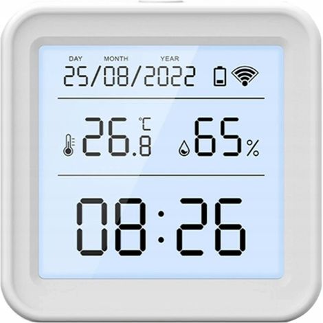 Zigbee-Temperatur- und Feuchtigkeitssensor, 24-Stunden-Uhr, Zigbee-LCD-Display