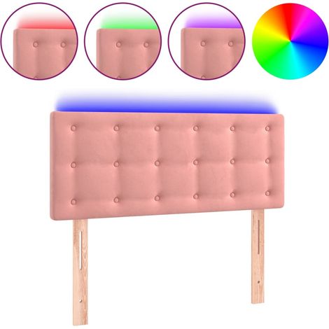 Maison Exclusive - Testiera a LED Rosa 100x5x78/88 cm in Velluto