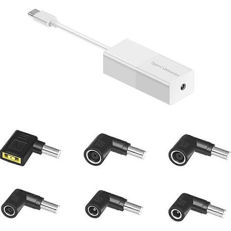 Adaptateur d'alimentation 6 en 1 Femelle vers USB-C pour PC Portable (1/4)