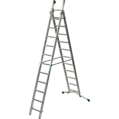 Scala zoppa componibile 2 tronchi. Altezza raggiungibile fino a 7.20m - P380-2