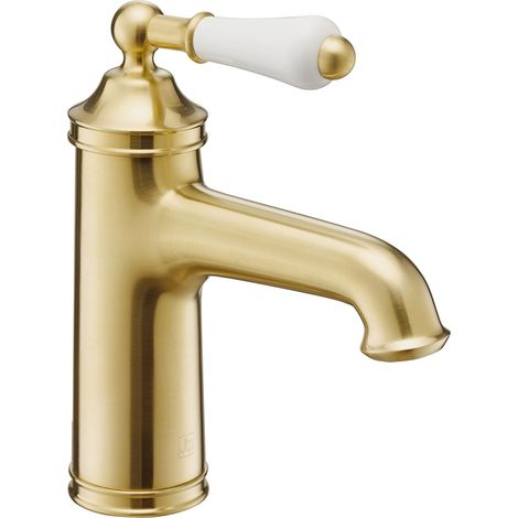 JTP Grosvenor Basin Mixer Tap with Click Clack Waste - Brushed Brass (1/2)