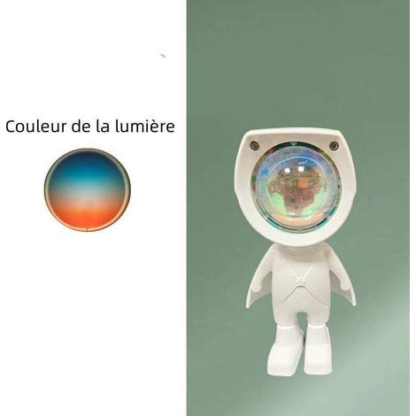Ulisem Astronaut-Shaped Sunset Projector Lamp, Sunset Lamp with USB, 360° Rotating Sunset Lamp, for Photography Background, Bedroom, Party (1/4)