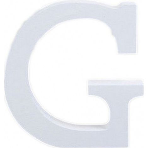 TrAdE Shop Traesio - Lettere Alfabeto Lettera G In Legno Bianco H 11 Cm Decorazione Arredo Wedding -