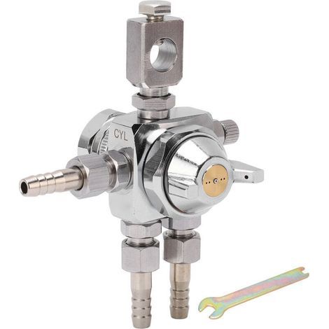Pistolet de pulvérisation automatique, buse en acier inoxydable, corps galvanisé en alliage de Zinc, petit pulvérisateur de peinture à l'huile argentée pour l'industrie 2mm/0,08 pouces (1/4)
