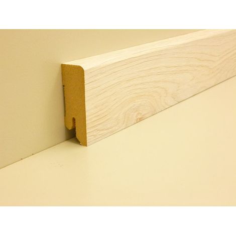 B.S. Bauprogramm Clip-Sockelleiste 2500 x 50 x 18mm Nordic weiß Leiste Fußleiste