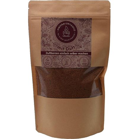 Sable pour bougie parfumé, 400 g, avec 3 mèches, granulés parfumés en cire (Palo Santo) (1/5)