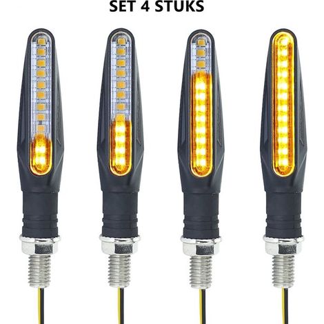 4 intermitentes LED dinámicos para motocicleta，Luces indicadoras para motocicleta，Luces intermitentes，IP68 (1/5)