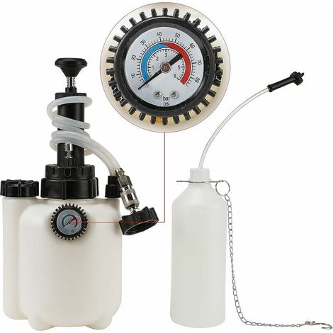3L Purgeur de Frein Voiture, Purgeur de Liquide de Frein, avec Adaptateur E20, Pression de Service de 10-30 PSI, Bleeder de Frein (1/5)
