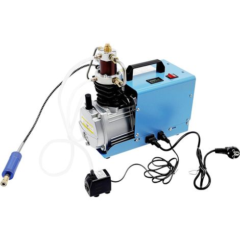 HAUTOUR Compresseur à Air Portable Haute Pression 1800W Pompe Air PCP Électrique 0-30 MPa 100L/min avec Séparateur eau-huile pour voitures, garages, vannes, plomberie (1/5)