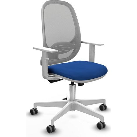 Piqueras y Crespo Sedia da ufficio blu con poggiapiedi