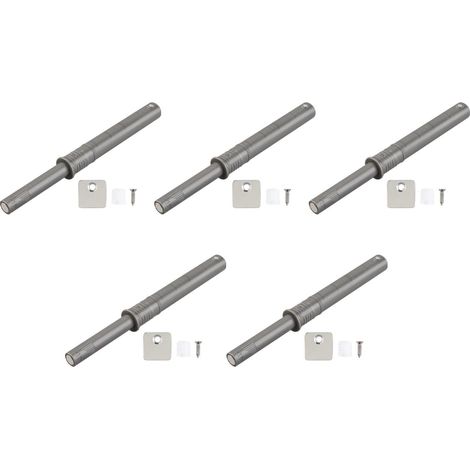 Ouvre-porte à ressort robuste pour armoires et placards, gris (1/5)