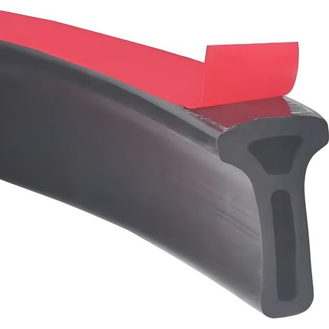 Barrière de douche, Paroi de douche en silicone, Seuil de douche barrage d'eau Auto adhésif, Pour séparer les salles de bains sèches et humides, Noir (1/5)