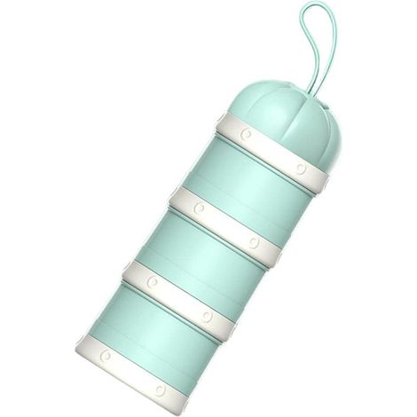 Réservoir de stockage de lait en poudre pour bébé portable à 3 couches (citrouille verte)