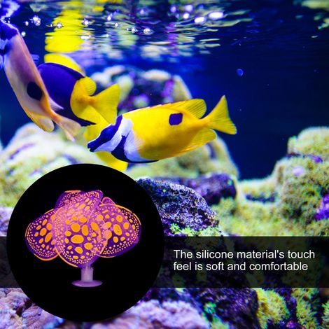 Décorations d'Aquarium en Silicone Réalistes Coraux Fluorescents - Sachet de Six Couleurs Diverses-AUTRES (1/5)