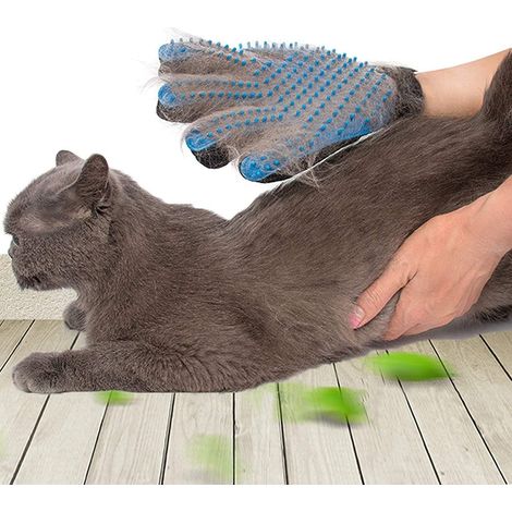MINKUROW Pet Grooming Guanto Morbido Efficace Spazzola Districante Guanto Pet Massaggiatore Sinistra E Destra Traversa Per Cane Gatto Cavallo Lungo Pelliccia Corta (1/5)