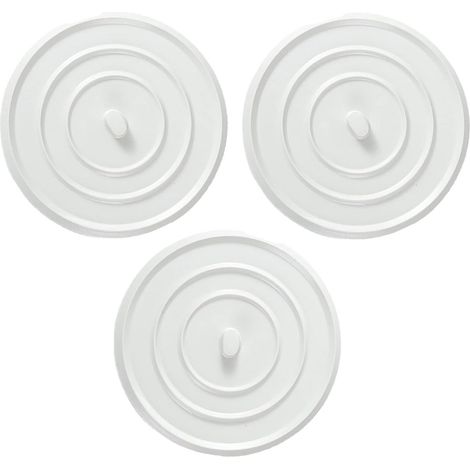 Bouchon de baignoire - 3 pièces - Bouchon de vidange - Bouchon d'évier - Caoutchouc - Bouchon d'évier universel - Bouchon de baignoire universel - Accessoires de fixation pour baignoire - Pour baignoi (1/5)