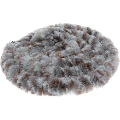 Rideau chenille pour porte camping-car INCASA Coloris - Marron. blanc et gris, Dimension (cm) - 56 x 200 (1/5)