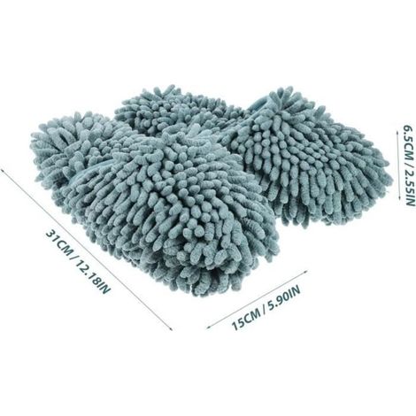 Pantoufles de Balayage vadrouille Chaussettes réutilisable Nettoyage Sol Chausson serpillière Balai serpillère Lavette Chaussures