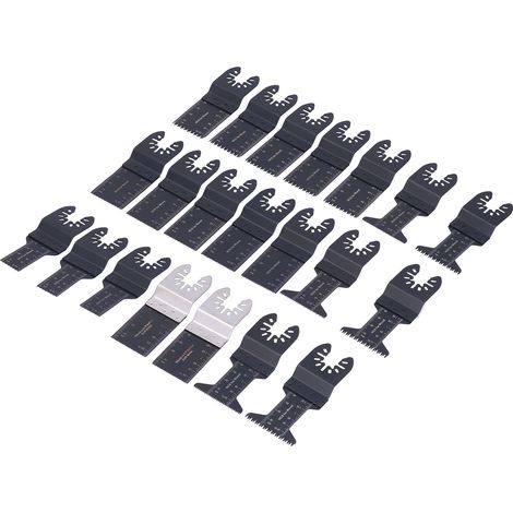 Kit de 21 lames de scie oscillantes à dégagement rapide pour le travail du bois, avec polissage et lames droites pour outil multifonction. (1/5)